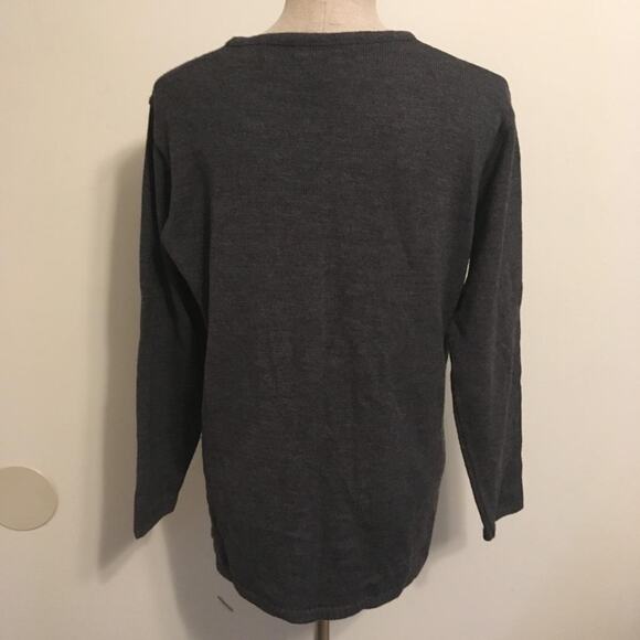 Sensazioni Gray Graphic Print Wool Blend Sweater M - Picture 4 of 8